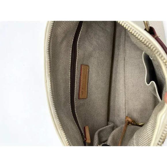 Vintage Authentic Dooney and Bourke White Pebble Leather Hobo Bag H3 433400 - Picture 9 of 16